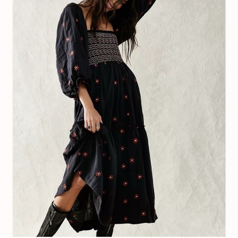 Free People Black Dahlia dress